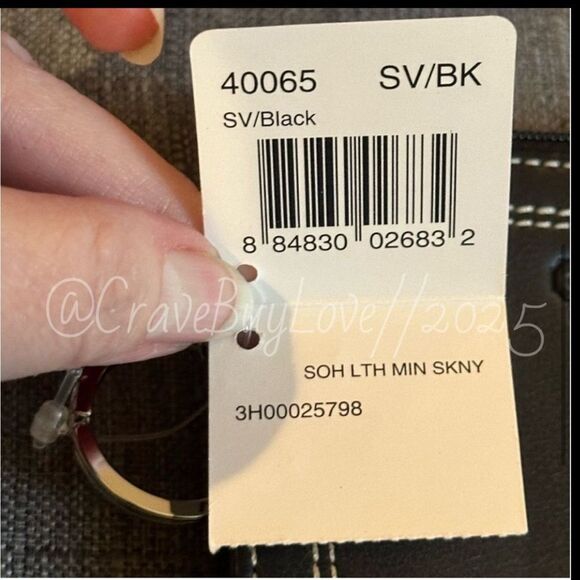 NWT COACH LEATHER CARD CASE BLACK w/CONTRAST STITCH MINI SKINNY KEY CHAIN 40065 - Picture 3 of 11